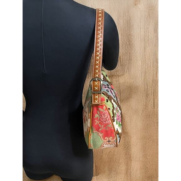 Vintage Isabella Fiore Floral Brocade Beaded Leila-Marissa Hobo Bag - Picture 8 of 11